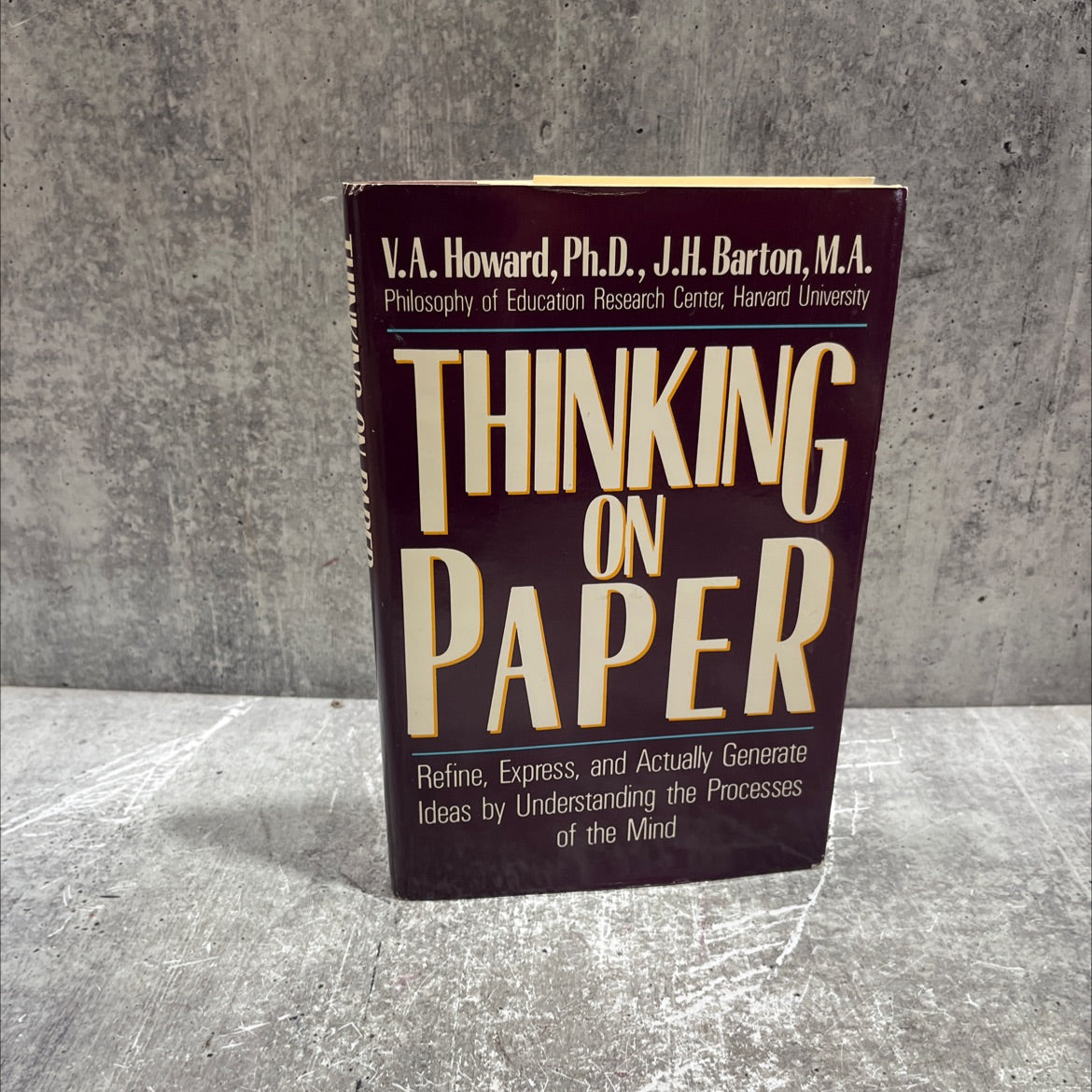 thinking on paper book, by V.A. Howard, J.H. Barton, 1986 Hardcover image 1