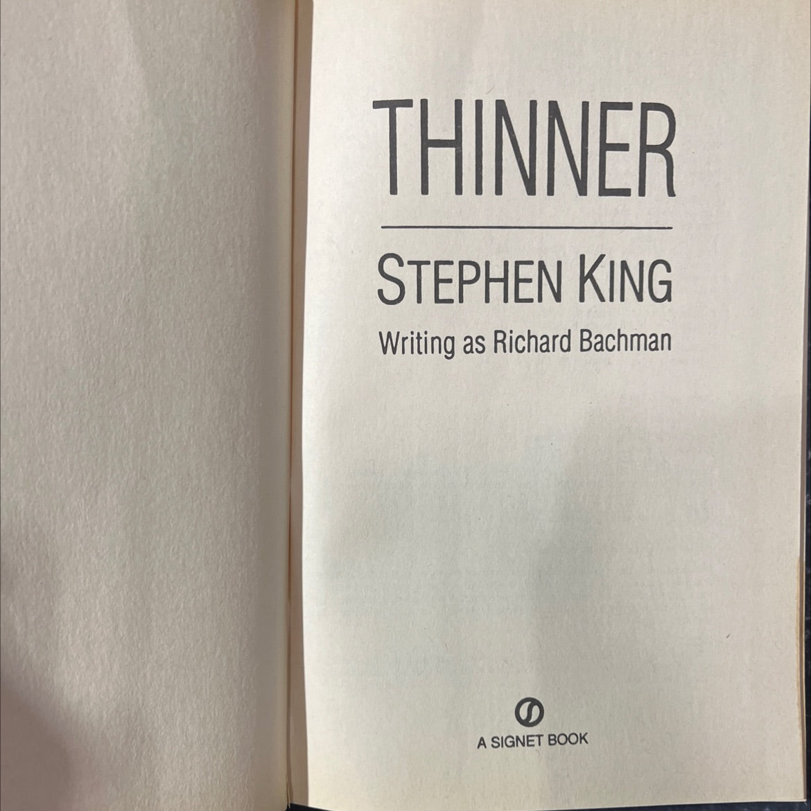 thinner book, by stephen king, 1984 Hardcover image 2