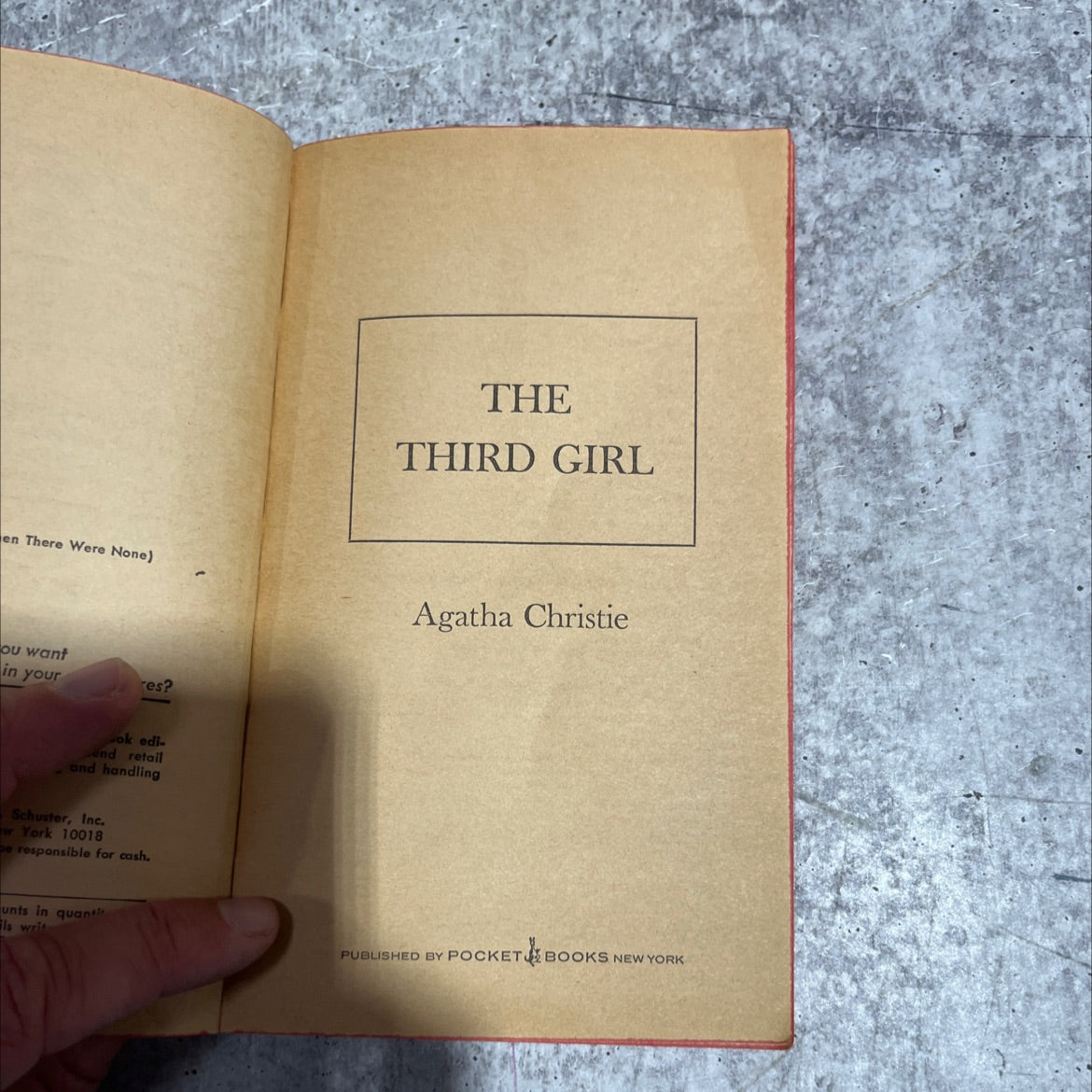 third girl book, by agatha christie, 1967 Paperback image 2
