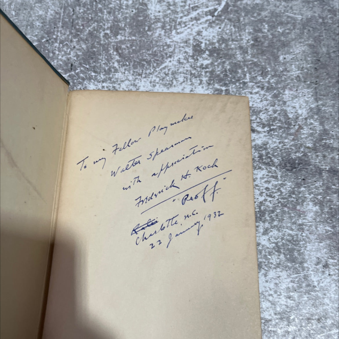 SIGNED third series carolina folk-plays book, by frederick h. koch, 1928 Hardcover, Rare, Antique image 4