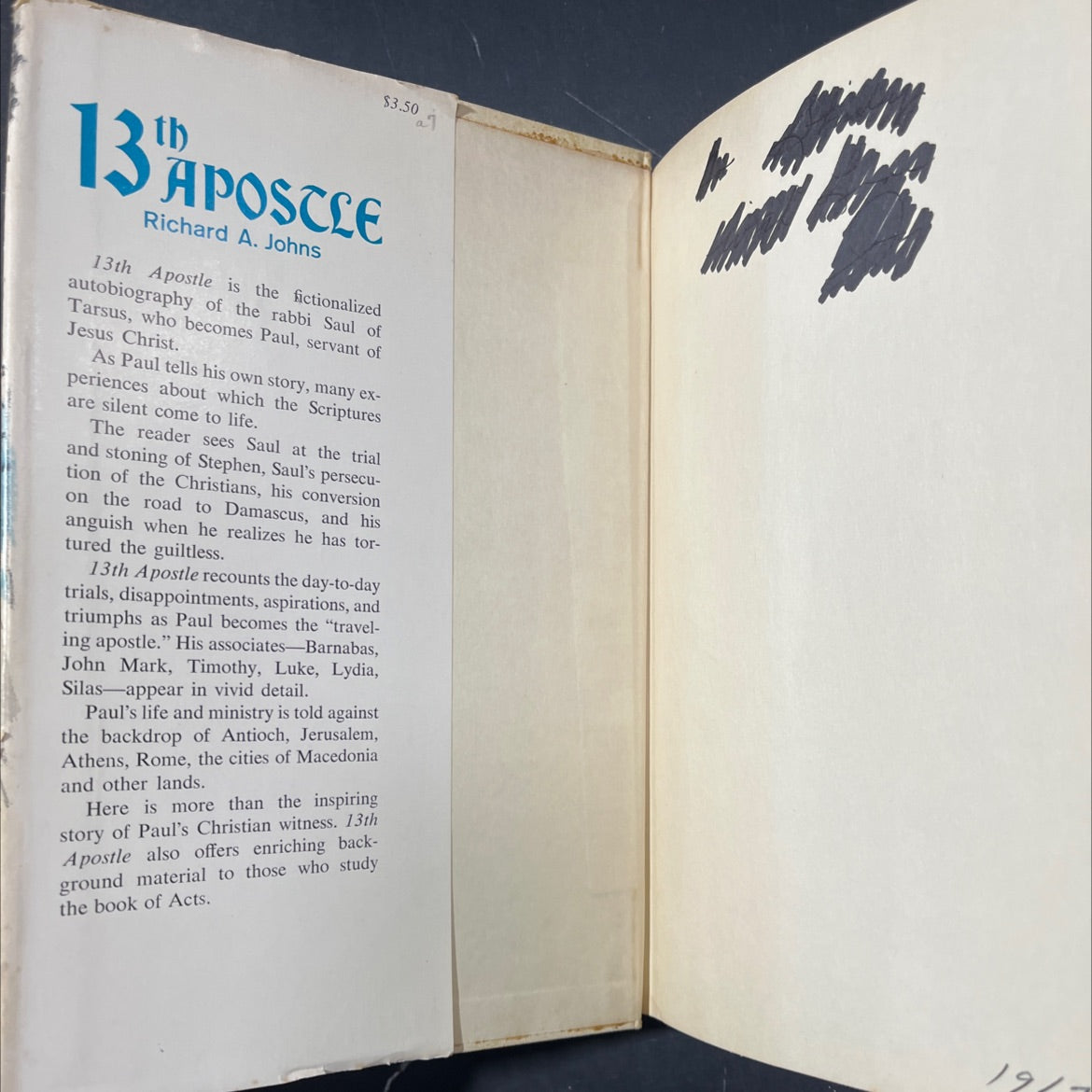 thirteenth apostle book, by Richard A. Johns, 1966 Hardcover image 4