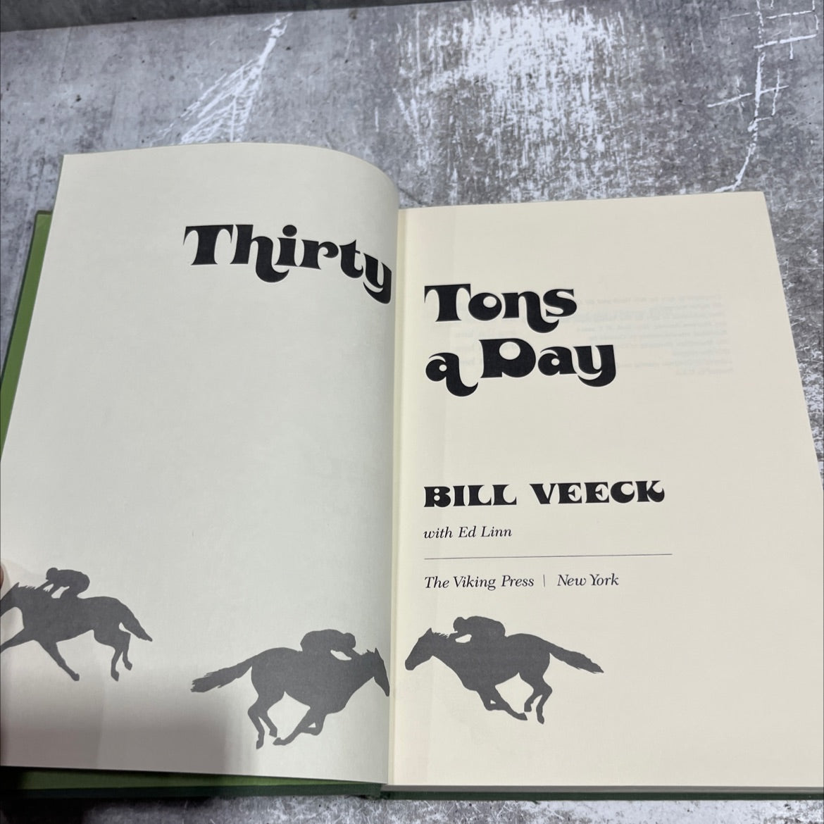 thirty tons a day book, by Bill Veeck with Ed Linn, 1972 Hardcover image 2