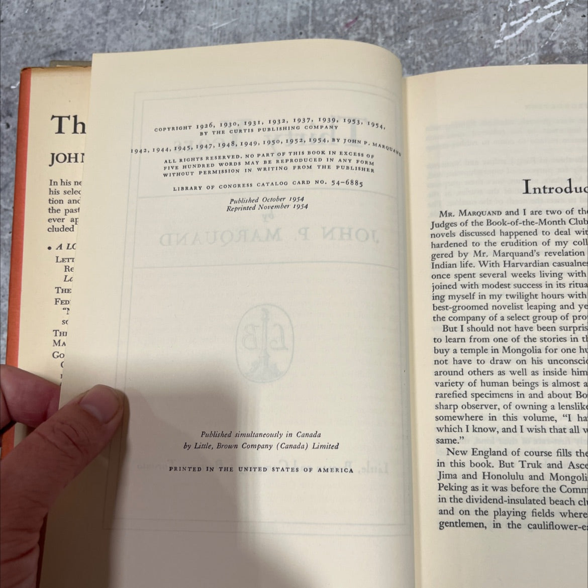 thirty years book, by john p. marquand, 1954 Hardcover image 3