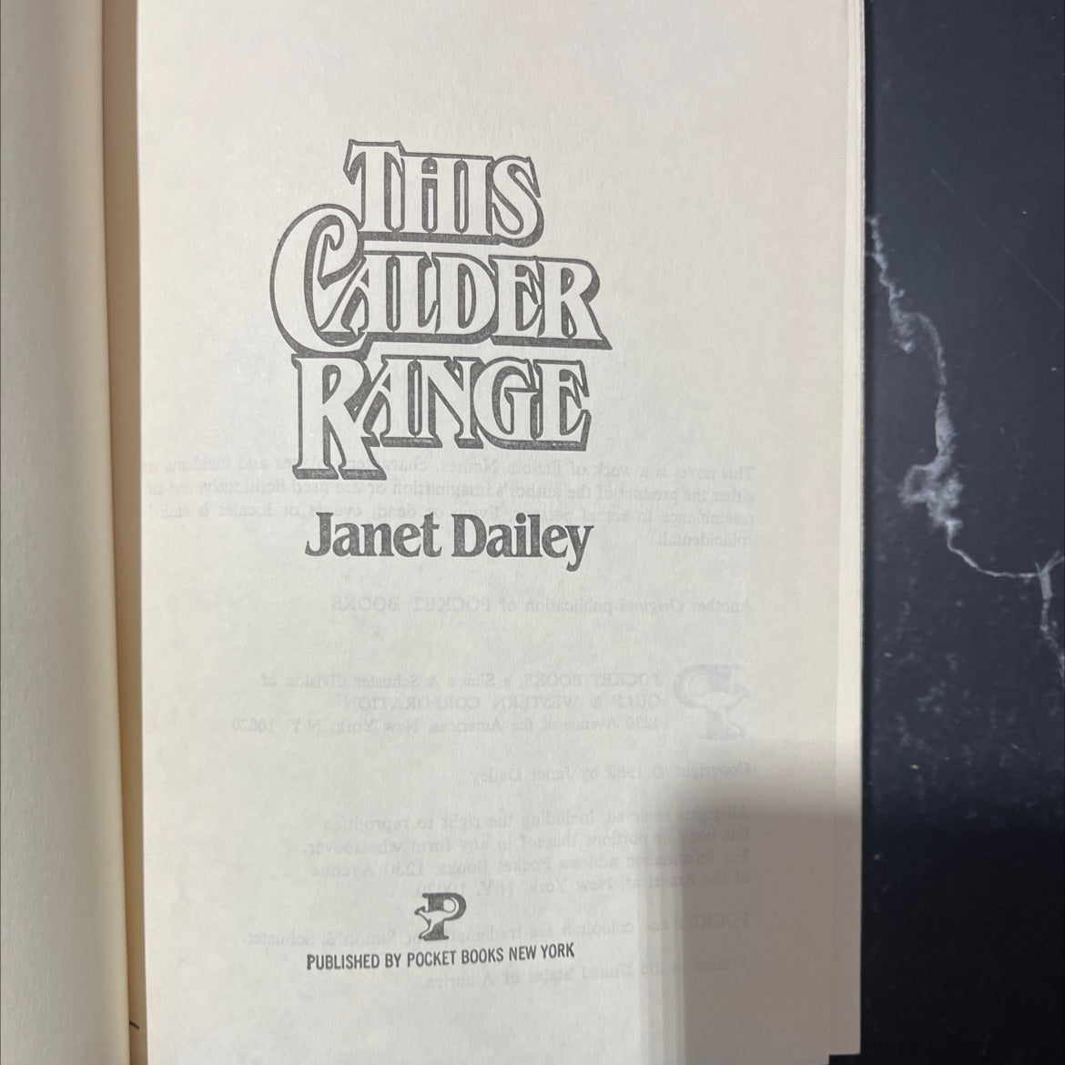 this calder range book, by janet dailey, 1982 Hardcover image 2