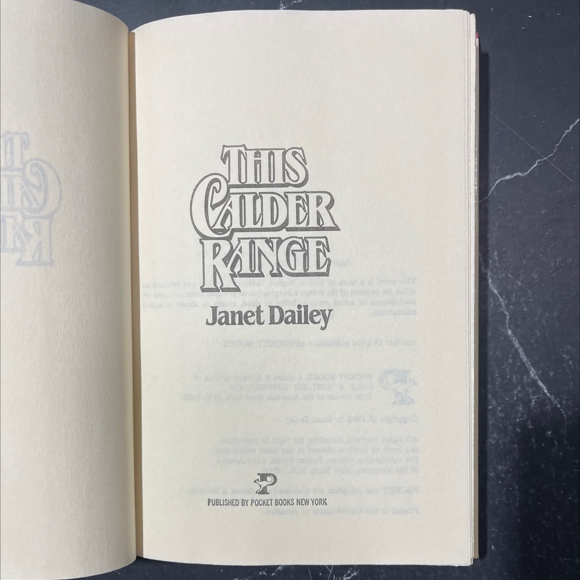 this calder ringe book, by janet dailey, 1982 Hardcover image 2