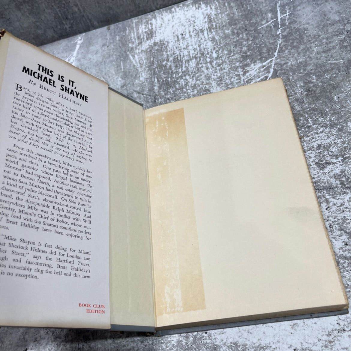 this is it book, by brett halliday, 1950 Hardcover image 4