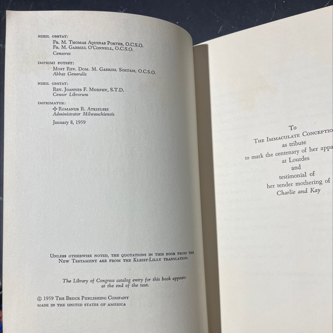 this is your tomorrow ... and today is salve window book, by rev. m. raymond, o.c.s.o., 1959 Hardcover image 3