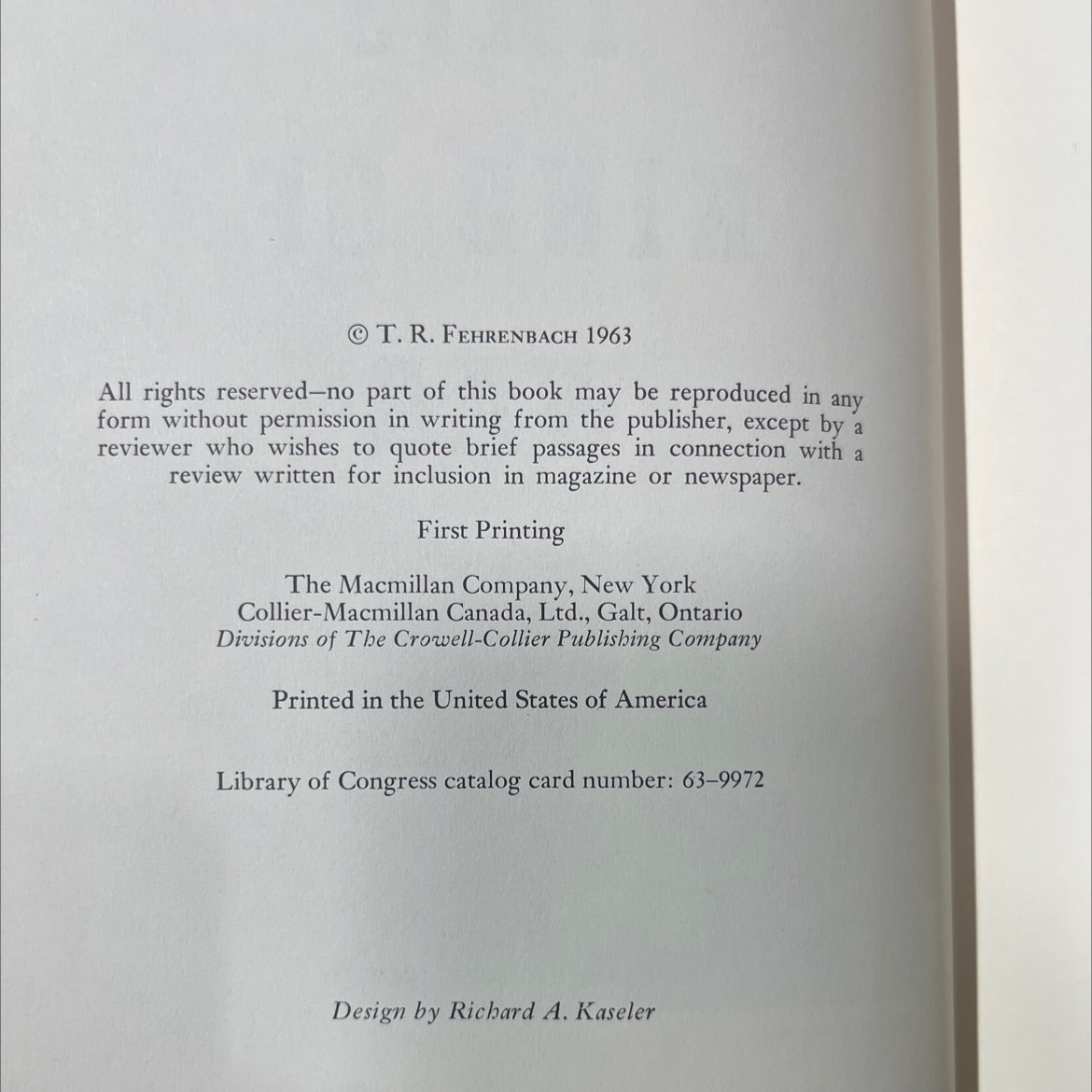 this kind of war book, by T. R. Fehrenbach, 1963 Hardcover image 3