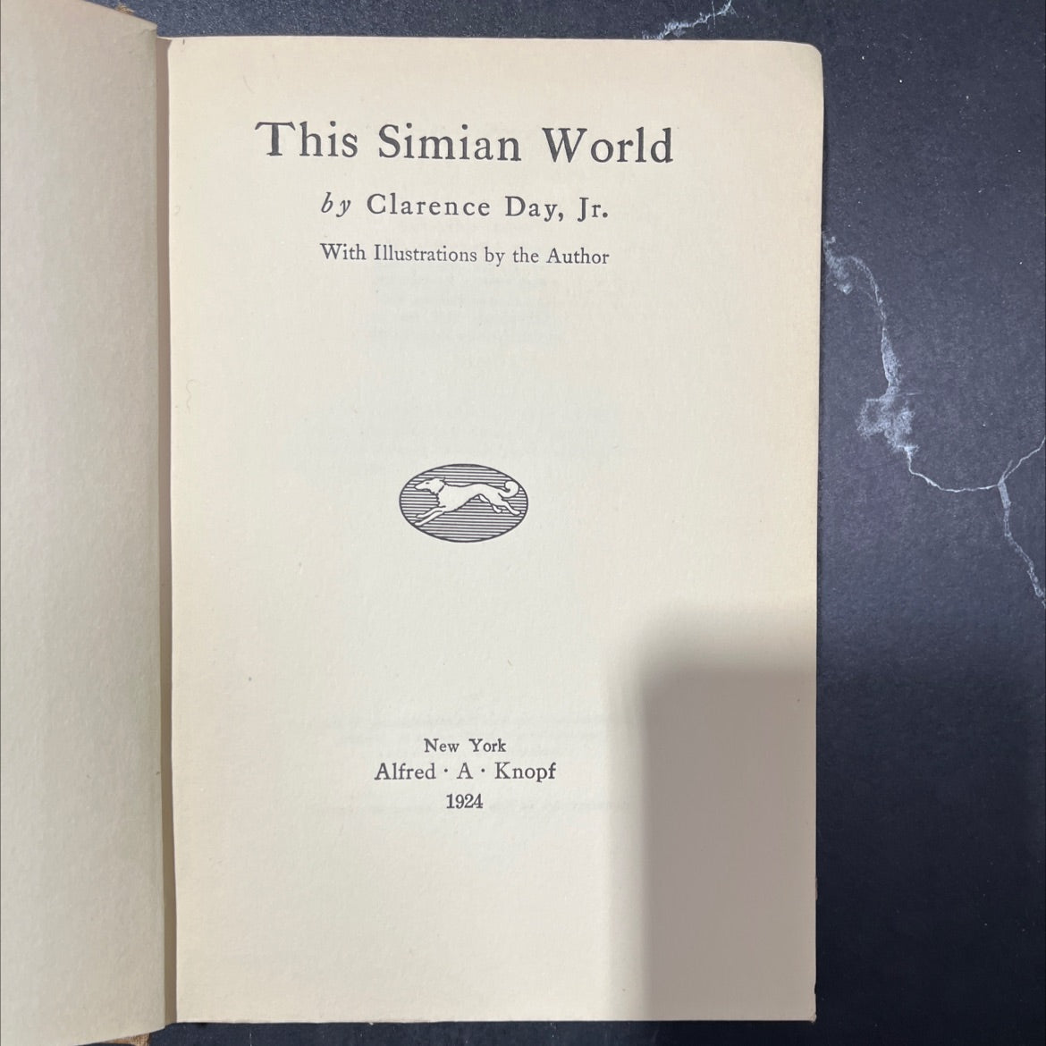 this simian world book, by clarence day, jr., 1924 Hardcover image 2