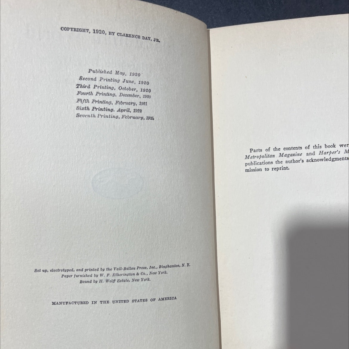 this simian world book, by clarence day, jr., 1924 Hardcover image 3