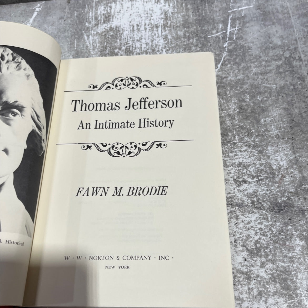 thomas jefferson an intimate history book, by fawn m. brodie, 1974 Hardcover image 2