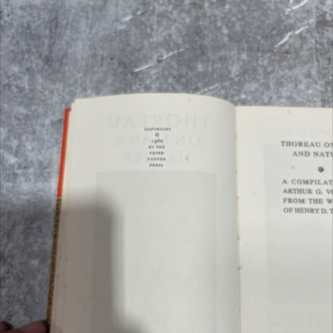 thoreau on man & nature book, by henry d. thoreau, 1970 Hardcover image 3