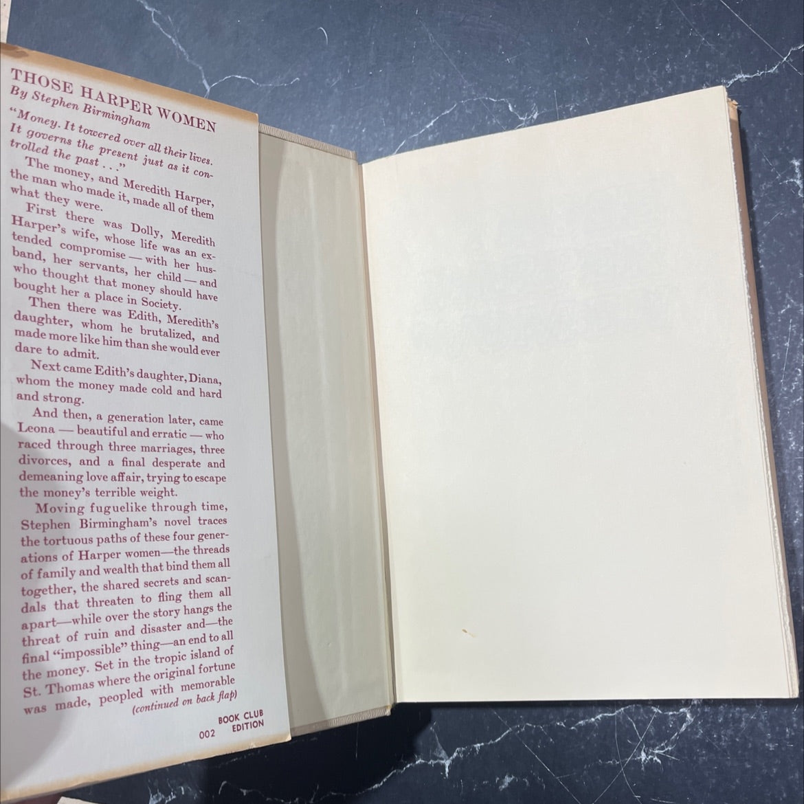 those harper women book, by Stephen Birmingham, 1964 Hardcover image 4