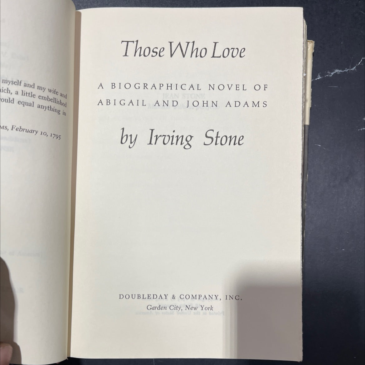those who love myself and my wife and ich, a little embellished ould equal anything in ms book, by irving stone, 1965 image 2