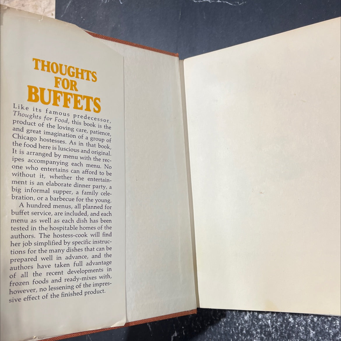 thoughts for buffets book, by william barss, 1958 Hardcover image 4