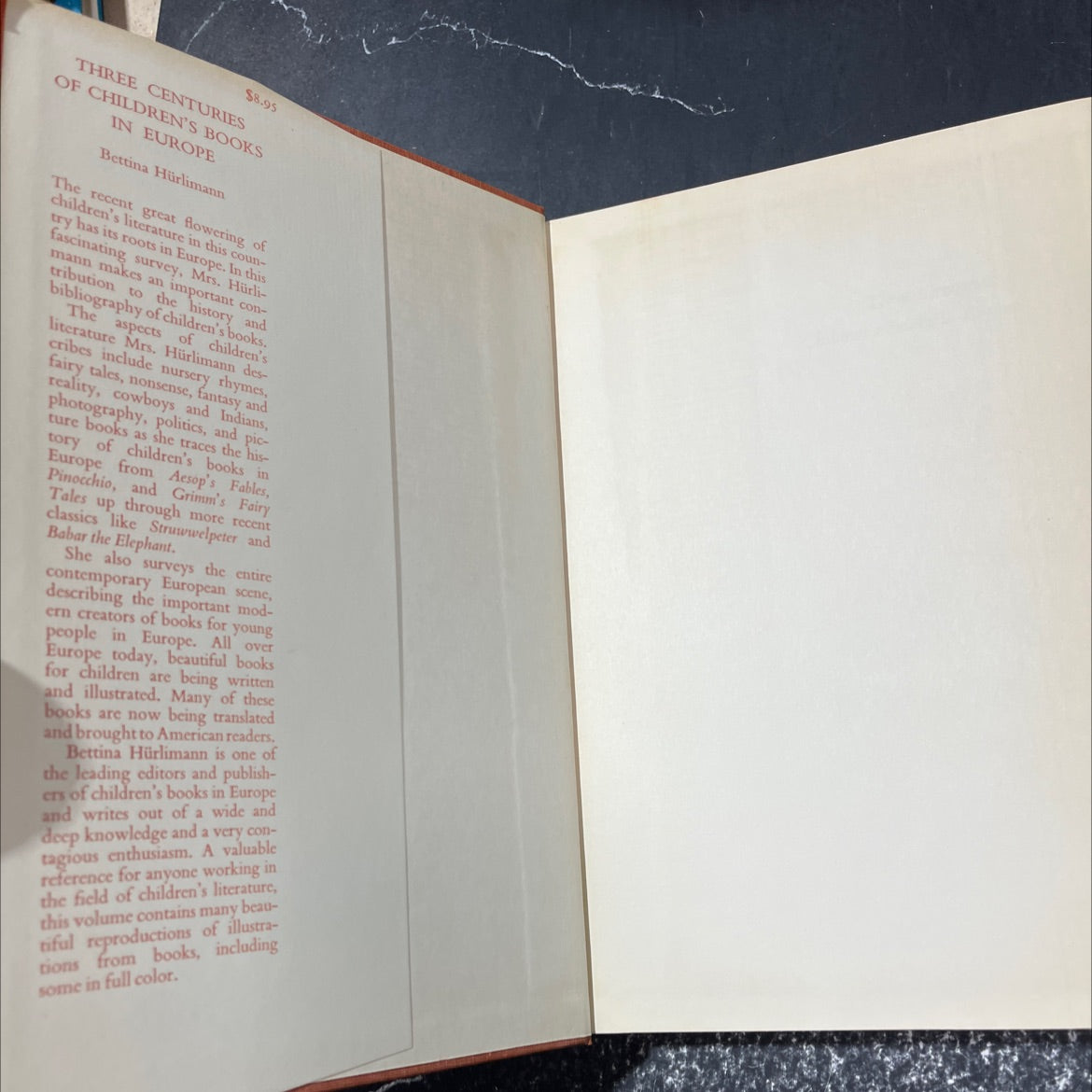 three centuries of children's books in europe book, by bettina hürlimann, 1968 Hardcover image 4