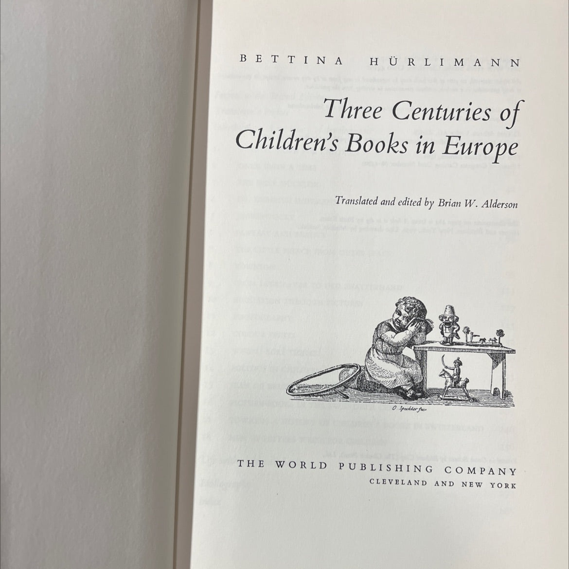 three centuries of children's books in europe book, by bettina hürlimann, 1968 Hardcover image 2