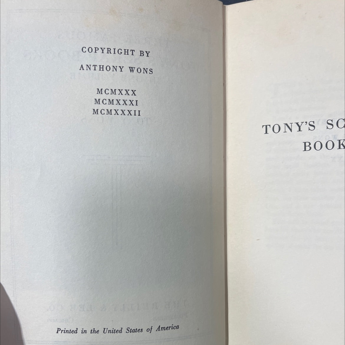 three famous tony's scrap books in one volume book, by tony wons, 1932 Hardcover image 3