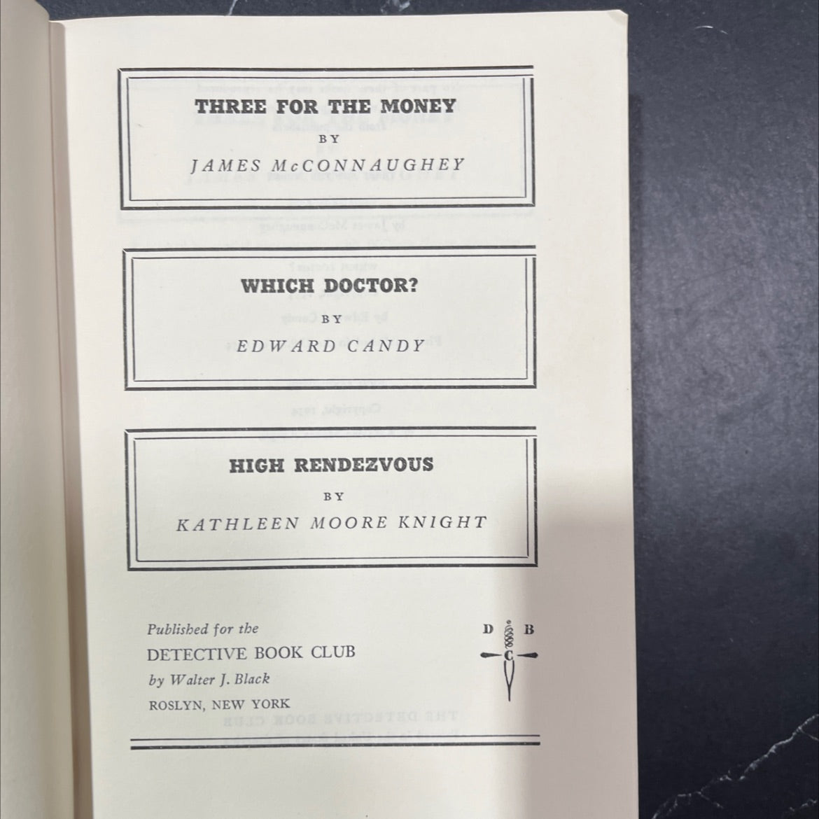three for the money book, by james mcconnaughey, 1954 Hardcover image 2