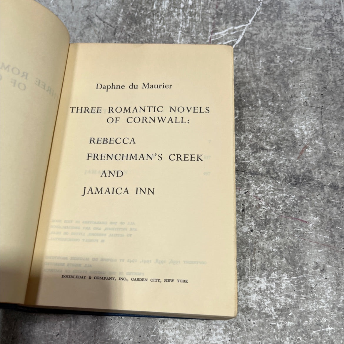 three romantic novels of cornwall: rebecca, frenchman's creek, jamaica inn book, by daphne du maurier, 1942 Hardcover image 2