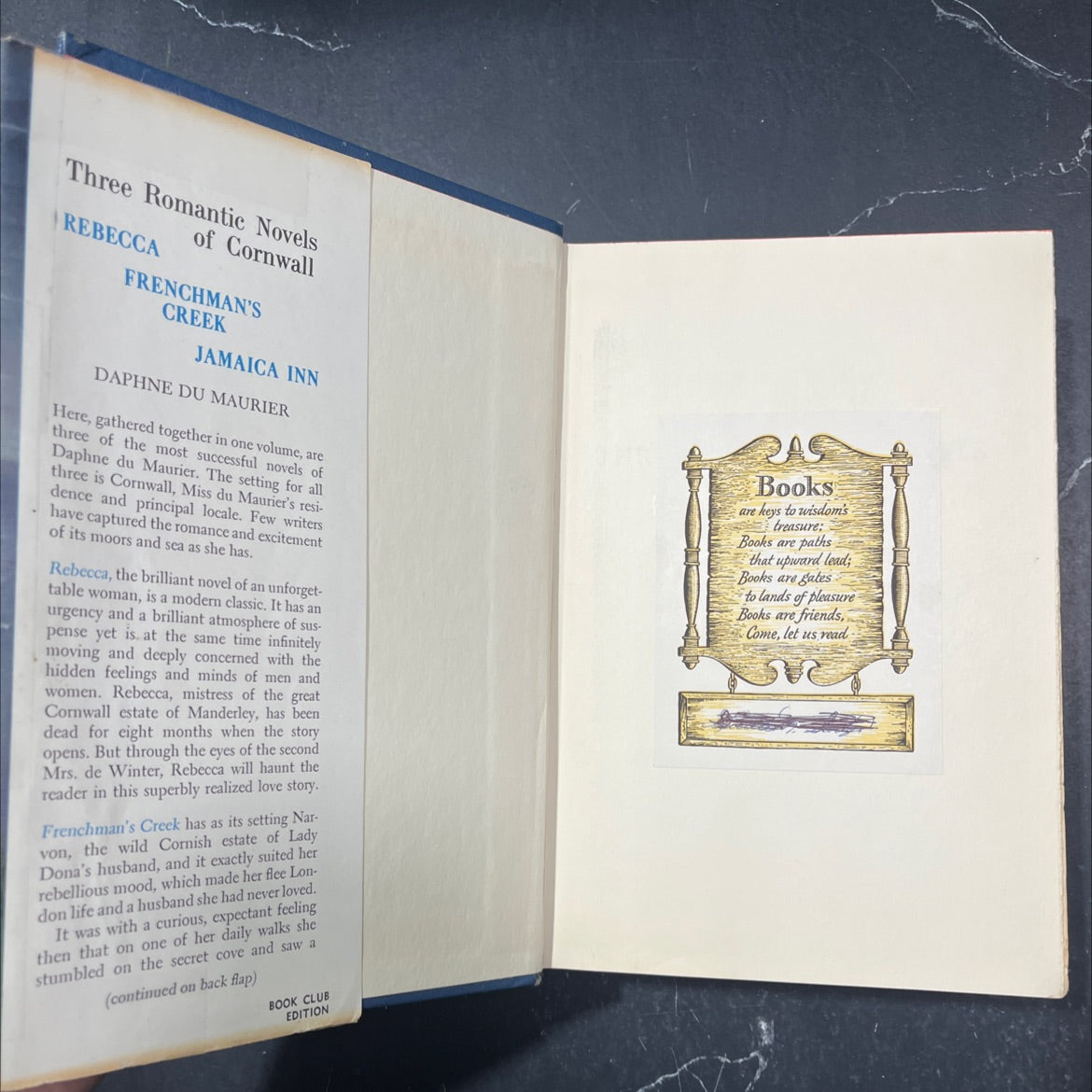 three romantic novels of cornwall: rebecca, frenchman's creek and jamaica inn book, by daphne du maurier, 2006 Hardcover image 4