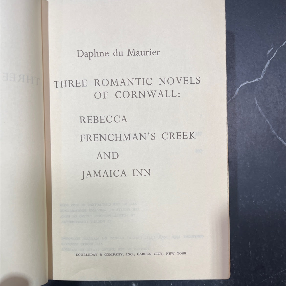 three romantic novels of cornwall: rebecca, frenchman's creek and jamaica inn book, by daphne du maurier, 2006 Hardcover image 2