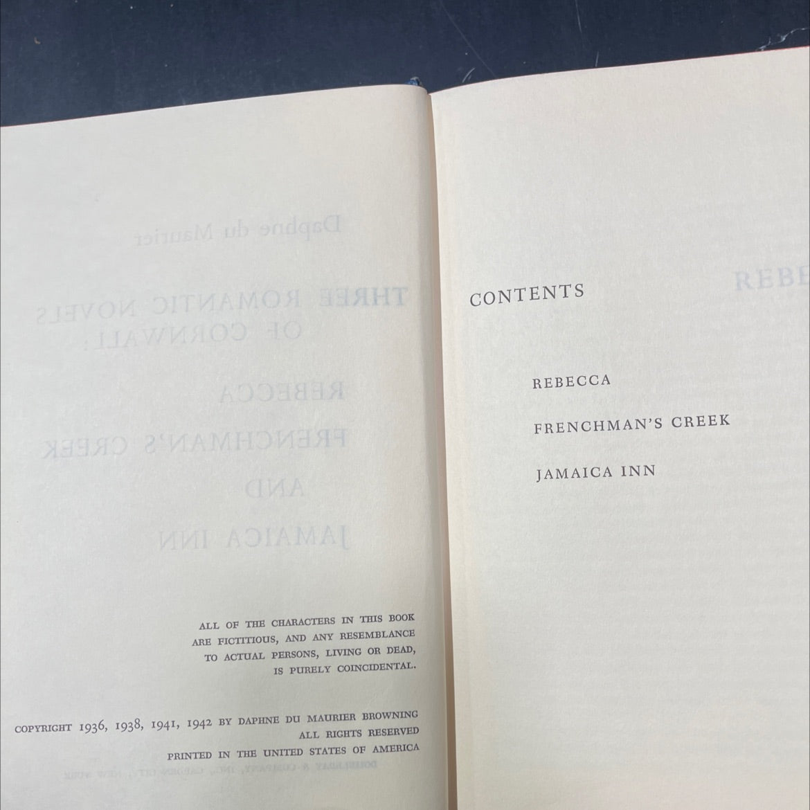 three romantic novels of cornwall: rebecca, frenchman's creek and jamaica inn book, by daphne du maurier, 2006 Hardcover image 3