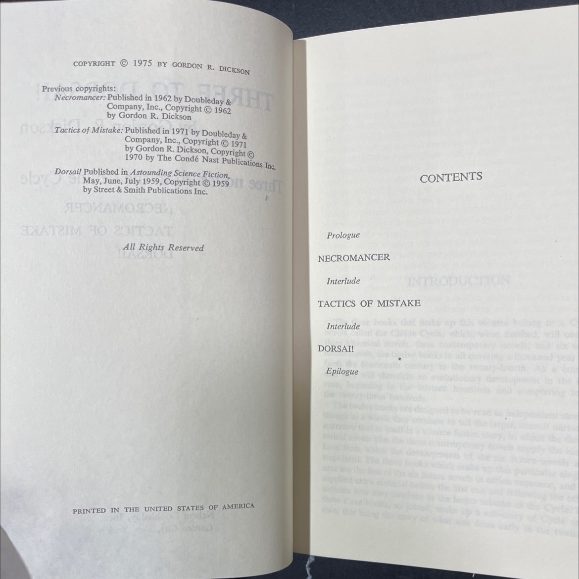 three to dorsai! book, by gordon r. dickson, 1975 Hardcover image 3