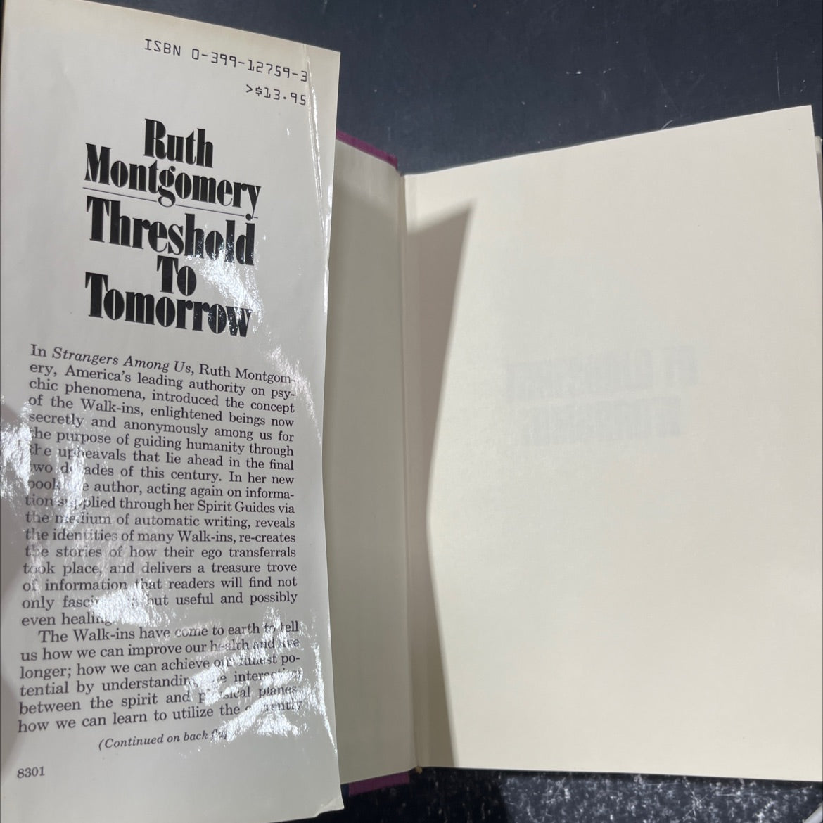 threshold to tomorrow book, by ruth montgomery, 1982 Hardcover image 4