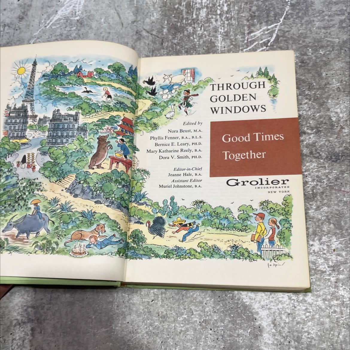 through golden windows good times together book, by unknown, 1958 Hardcover image 2