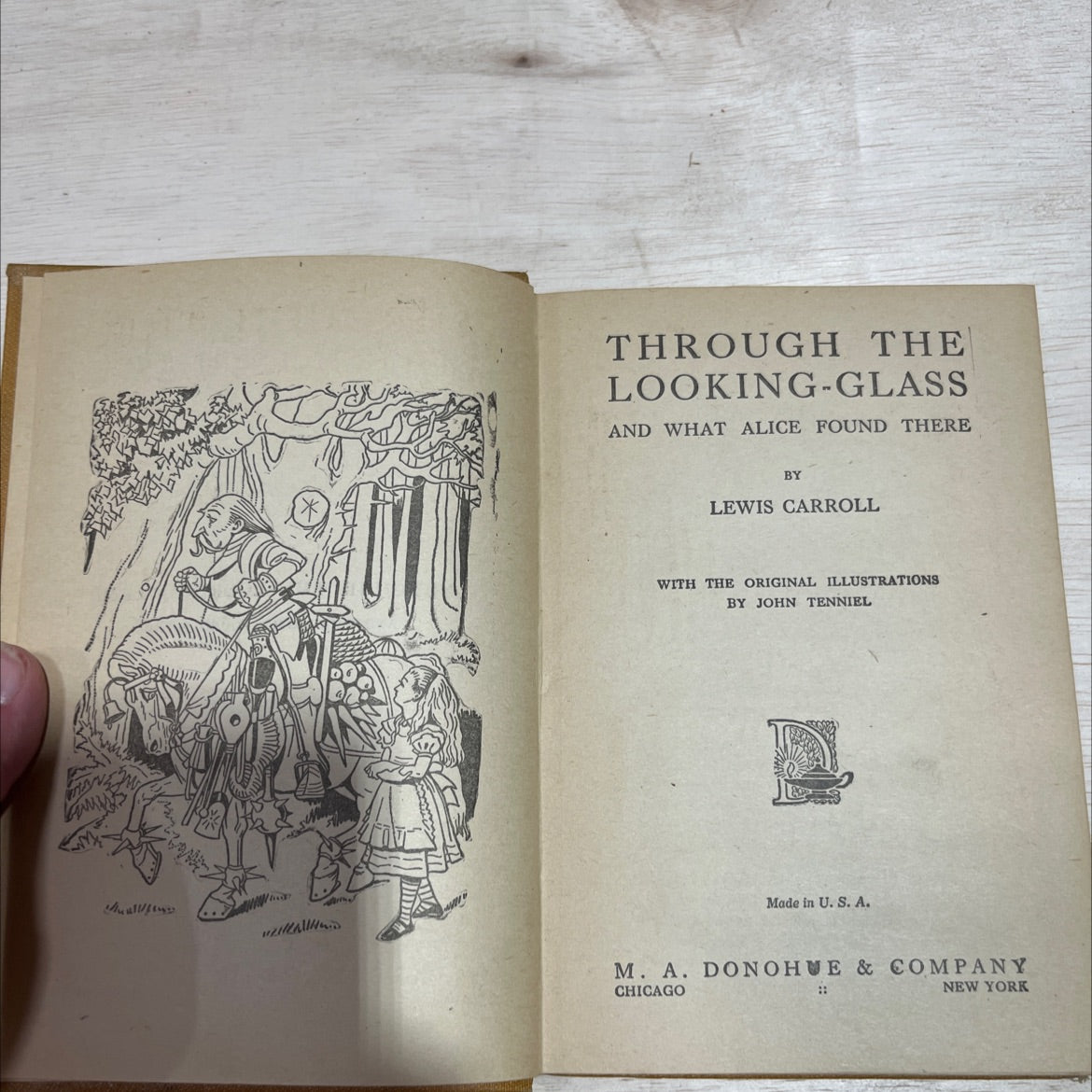 through the looking-glass and what alice found there book, by lewis carroll, 1970 Hardcover image 2