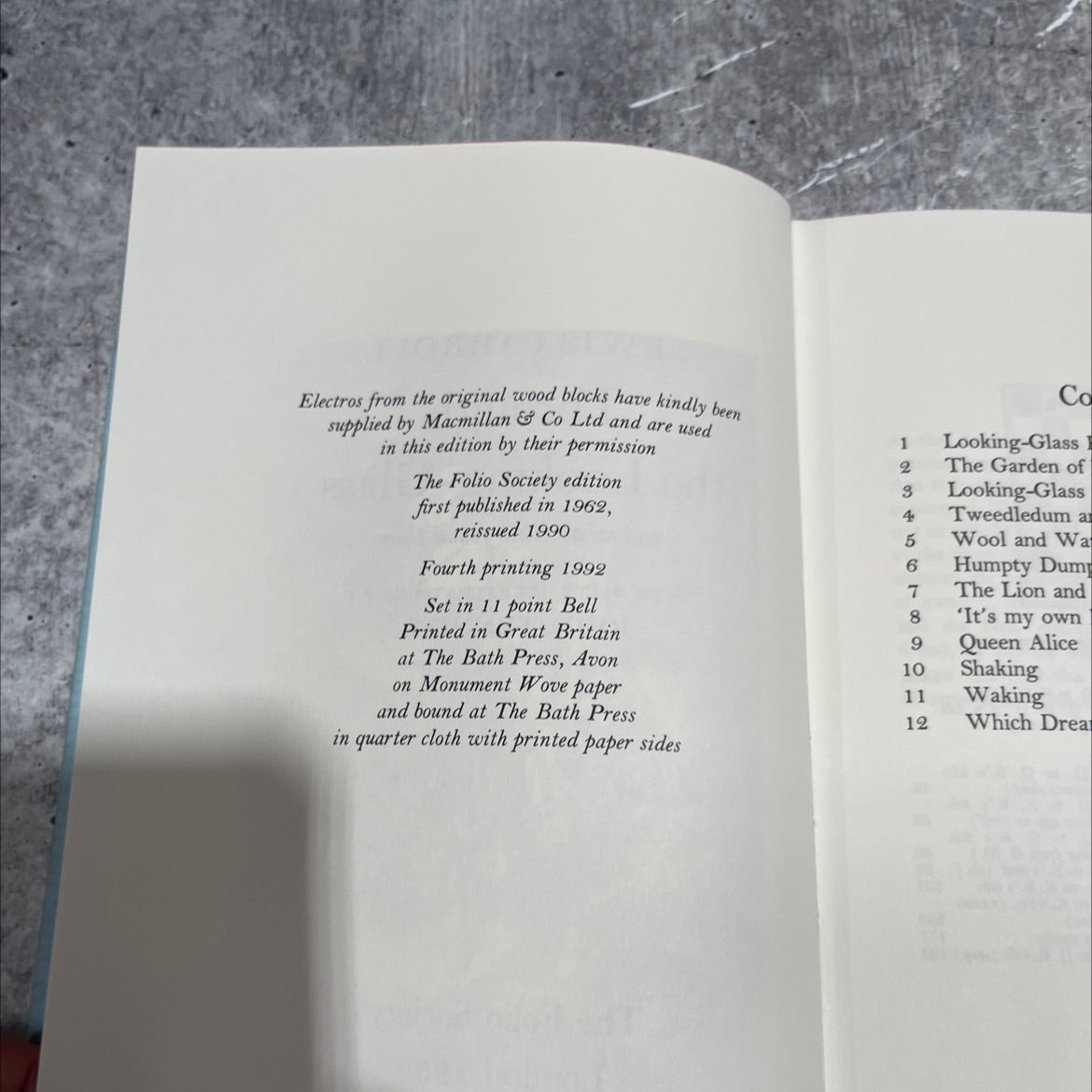 through the looking-glass and what alice found there book, by lewis carroll, 1992 Hardcover image 3