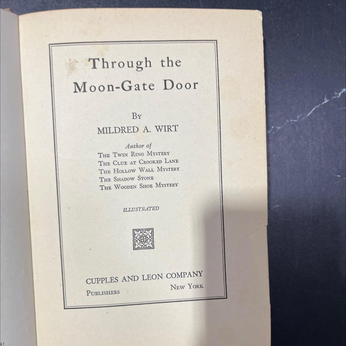 through the moon-gate door book, by mildred a. wirt, 1938 Hardcover image 2