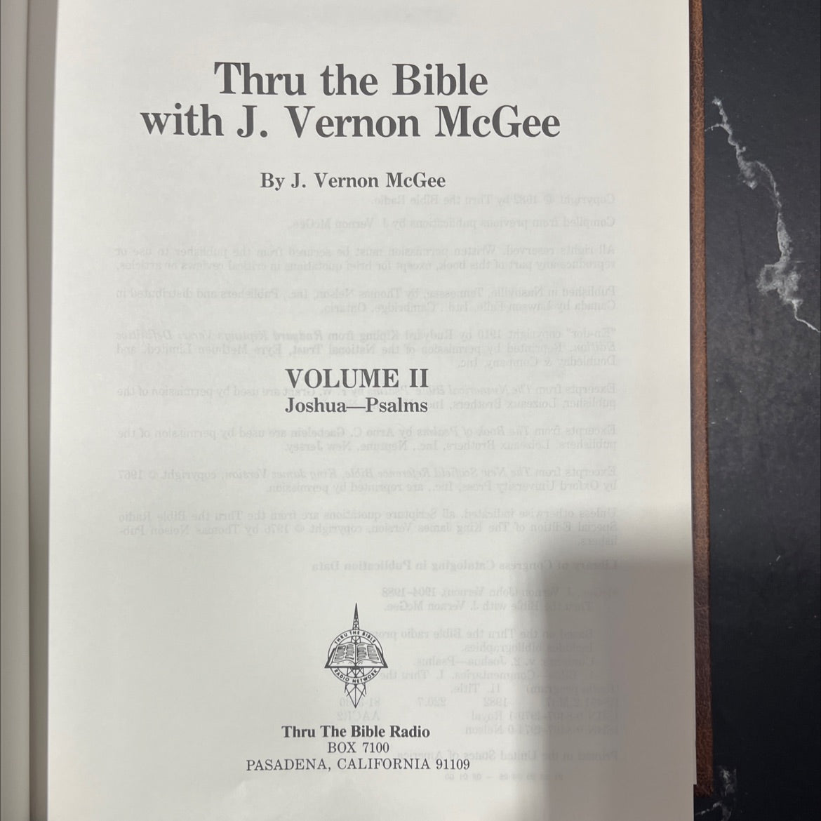 thru the bible with j. vernon mcgee book, by j. vernon mcgee, 1982 Hardcover image 2