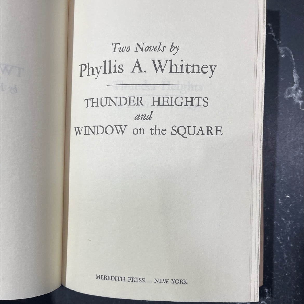 thunder heights and window on the square book, by phyllis a. whitney, 200И Hardcover image 2
