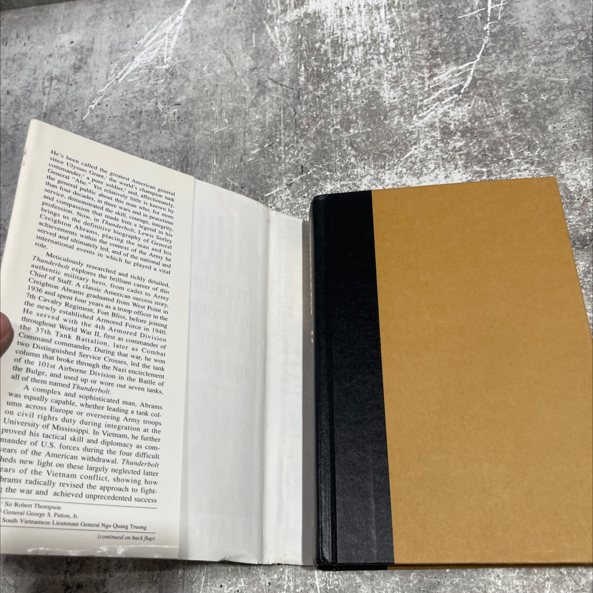 thunderbolt general creighton abrams and the army of his times book, by lewis sorley, 1992 Hardcover image 4