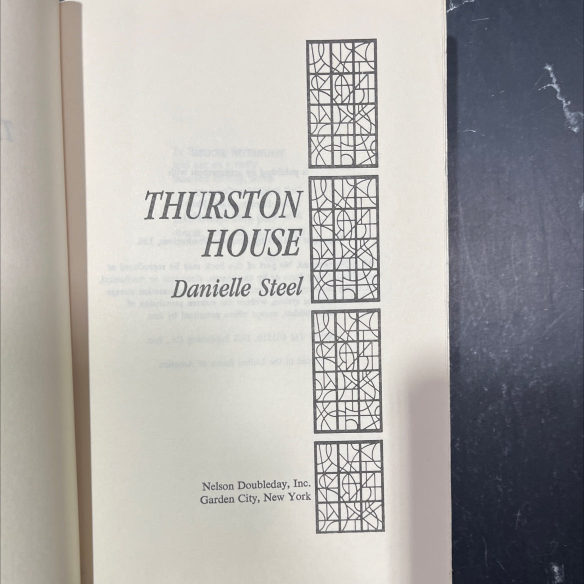 thurston house book, by danielle steel, 1983 Hardcover image 2