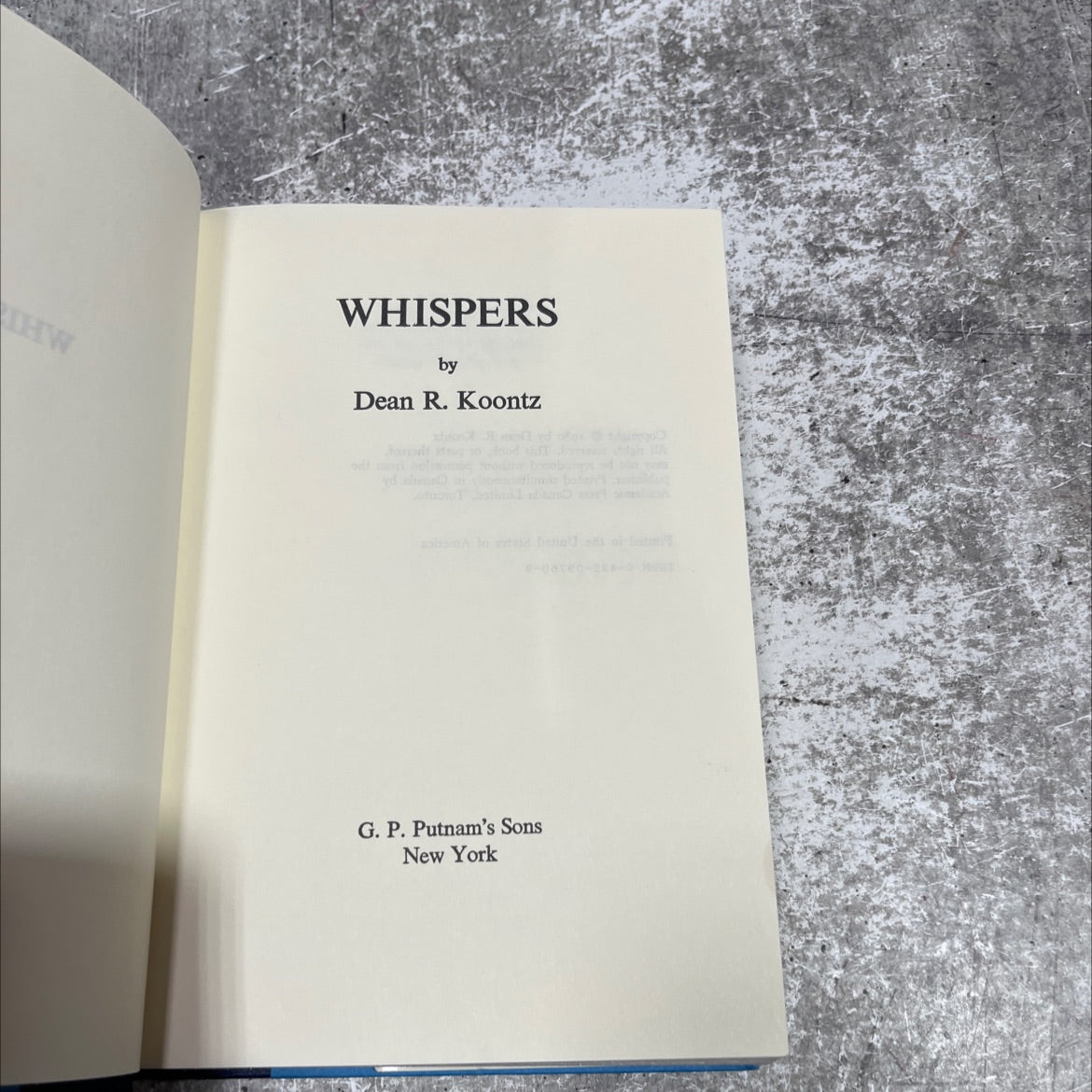 thw whispers book, by Dean R. Koontz, 1980 Hardcover image 2