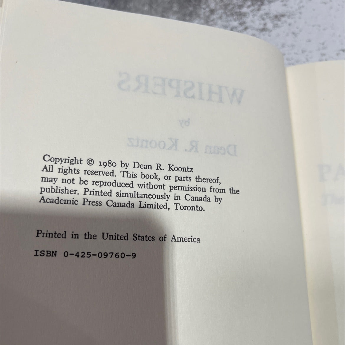 thw whispers book, by Dean R. Koontz, 1980 Hardcover image 3