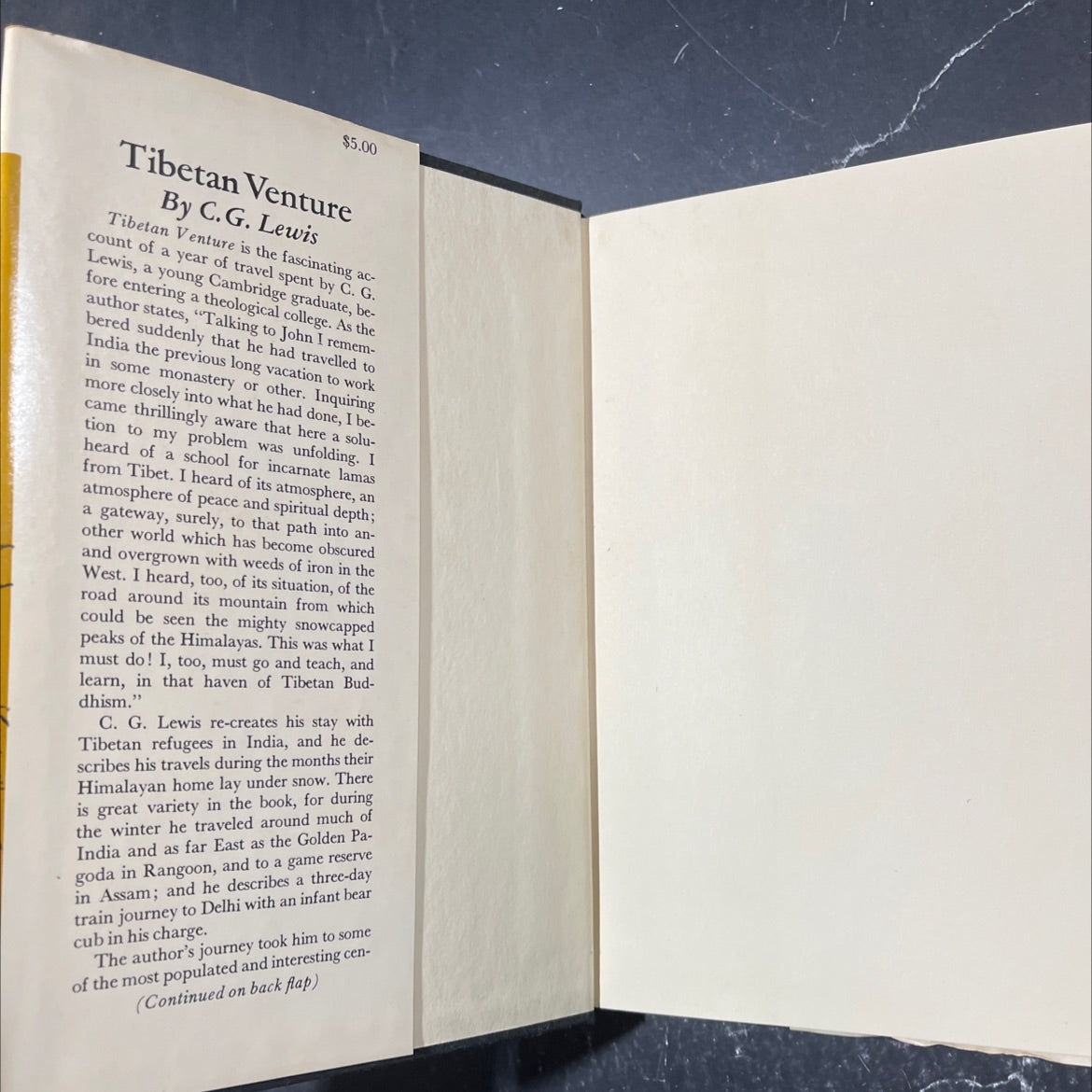 tibetan venture book, by c. g. lewis, 1968 Hardcover image 4
