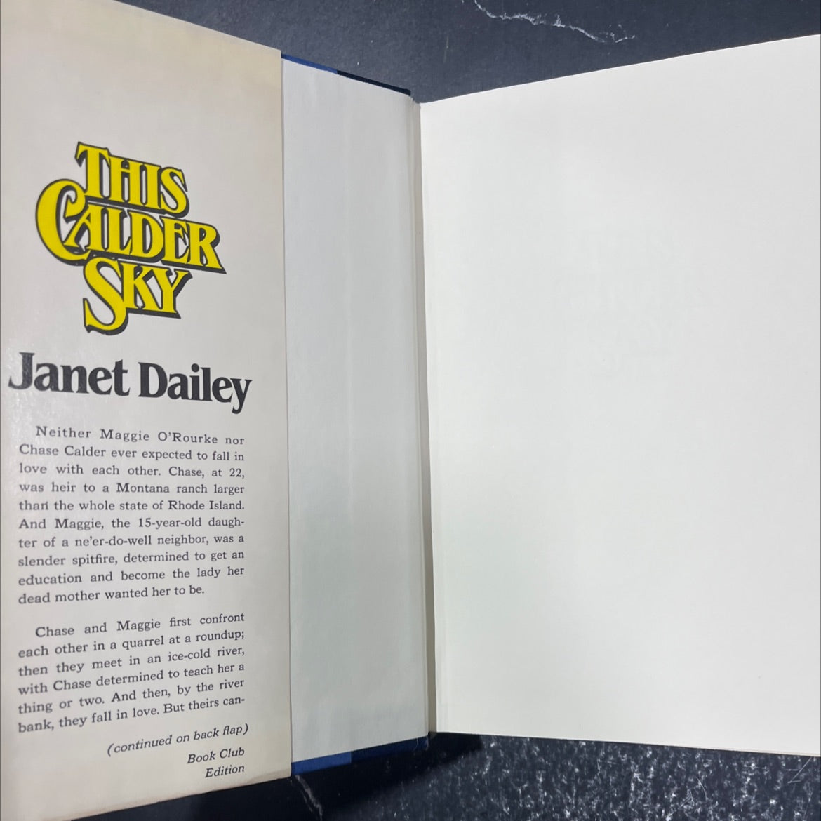 til calder sky book, by Janet Dailey, 2008 Hardcover image 4