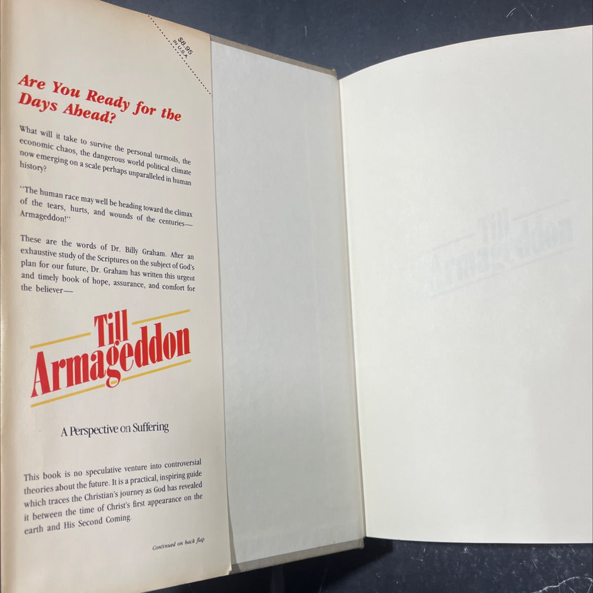 till armageddon: a perspective on suffering book, by billy graham, 1981 Hardcover image 4