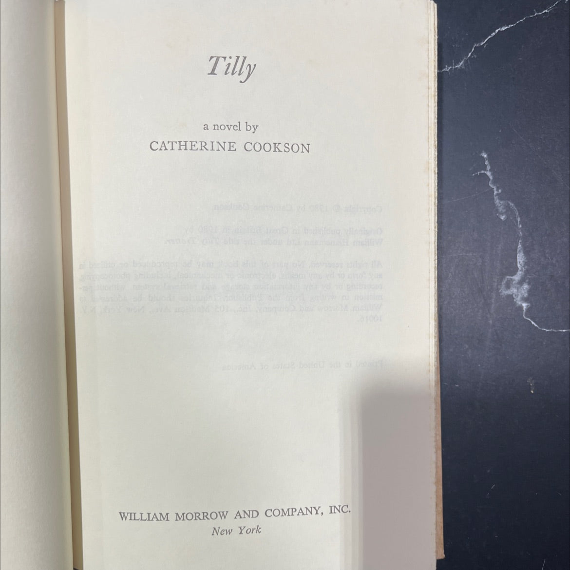 tilly book, by catherine cookson, 1980 Hardcover image 2