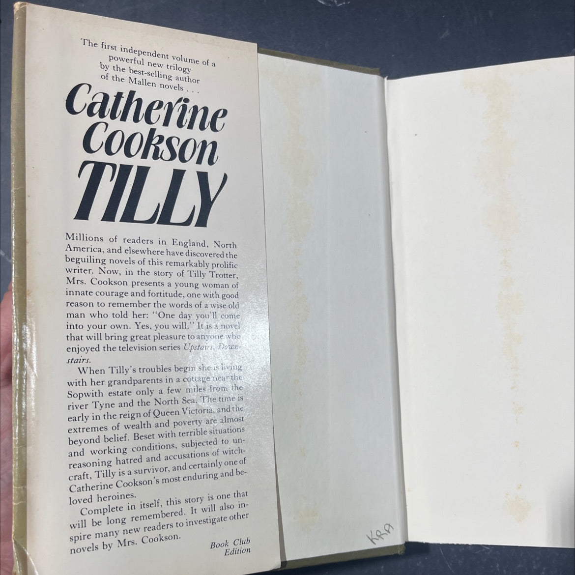 tilly book, by catherine cookson, 1980 Hardcover image 4