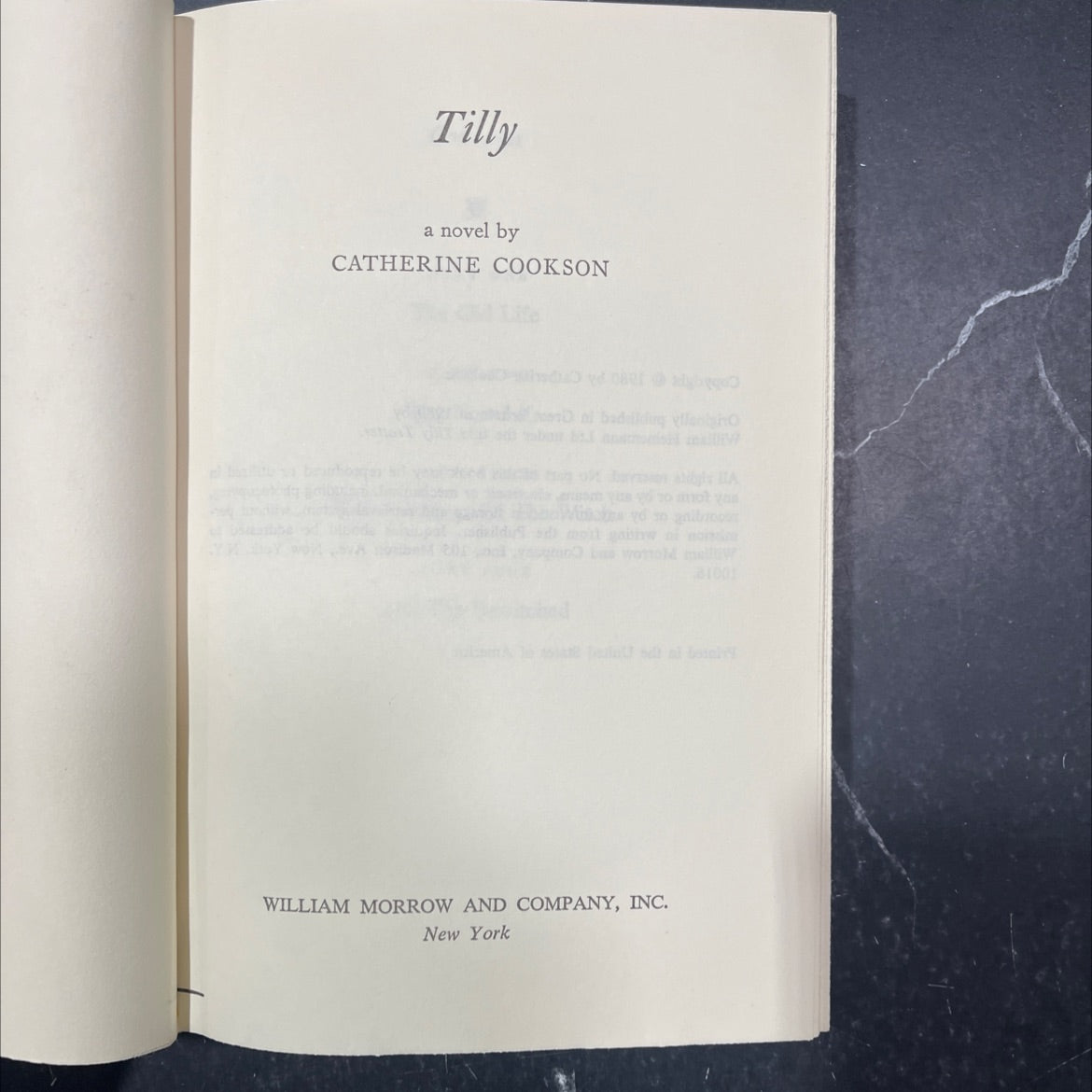 tilly book, by catherine cookson, 1980 Hardcover image 2