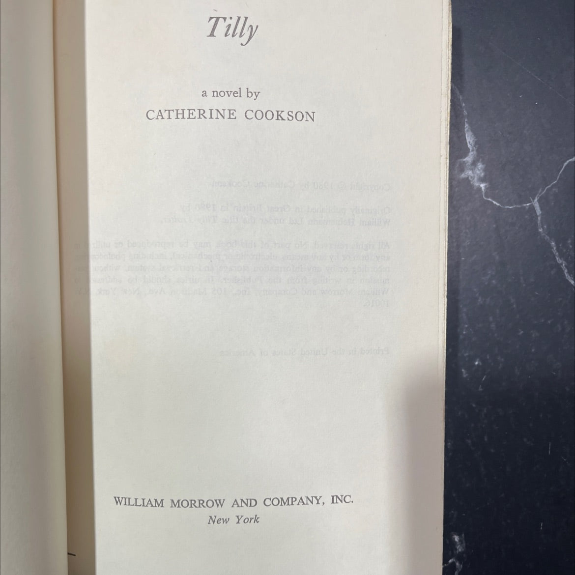 tilly book, by catherine cookson, 2000 Hardcover image 2