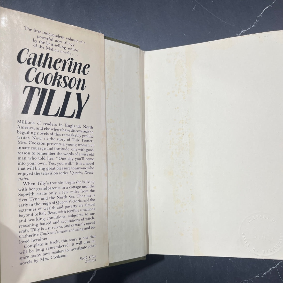 tilly book, by catherine cookson, 2000 Hardcover image 4