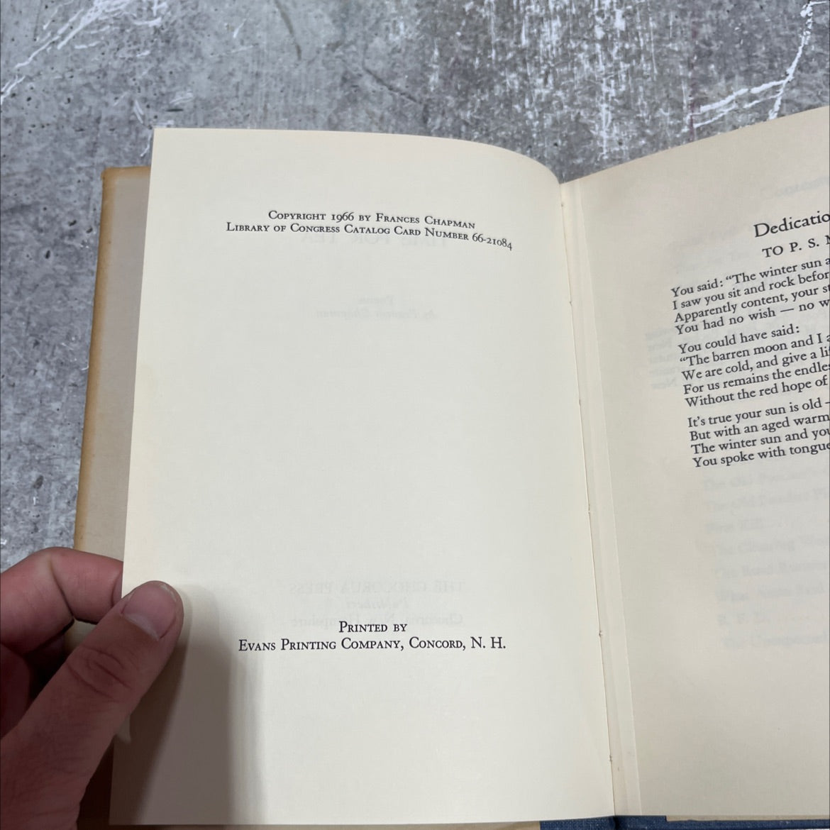 SIGNED time for tea book, by Frances Chapman, 1966 Hardcover, First Edition image 3