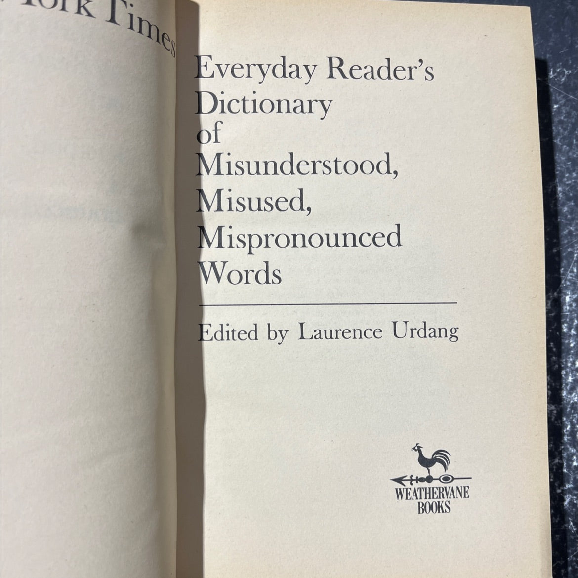 time of everyday reader's dictionary misunderstood misused mispronounced words book, by laurence urdang, 1972 Hardcover image 2