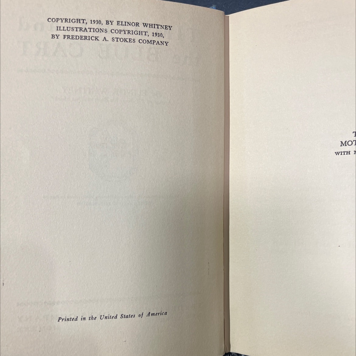 timothy and the blue cart book, by elinor whitney, 1930 Hardcover image 3